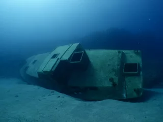 Printed roller blinds Shipwreck ship wreck underwater shipwreck on seabed sea floor standing metal on ocean floor 