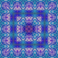 3d effect - abstract square geometric fractal pattern