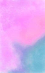 abstract watercolor background, light blue and pink gradient