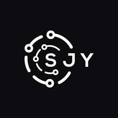 Obraz na płótnie Canvas SJY technology letter logo design on black background. SJY creative initials technology letter logo concept. SJY technology letter design.