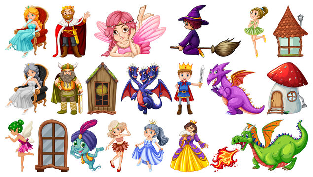 Different characters from fairytale
