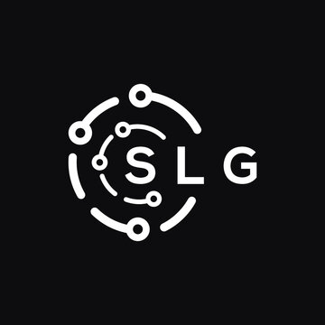 SLG technology letter logo design on black  background. SLG creative initials technology letter logo concept. SLG technology letter design.