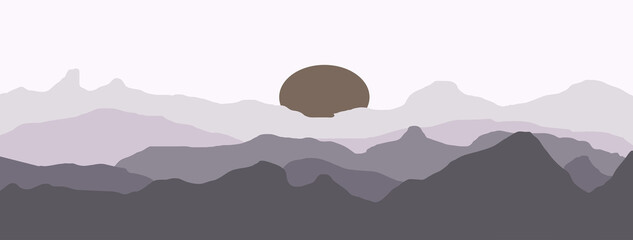 Vector abstract landscape. 