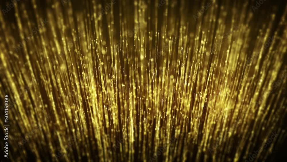 Poster abstract gold filaments bursting background/ 4k animation of an abstract wallpaper background of bur