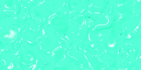 abstract texture of glass surface of blue green. Glossy surface of water. Texture of liquid molten gold. Banner for insertion into site. Horizontal image. 3D image. 3D rendering.