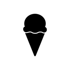 Ice Cream Icon Isolated on White Artboard