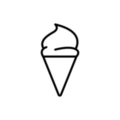 Ice Cream Icon Isolated on White Artboard