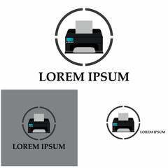 Obraz premium Printer icon vector symbol illustration background