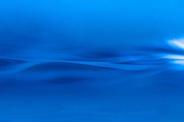 Creative Motion Blur of Blue Water in Motion