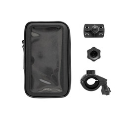 Waterproof phone case with handlebar mount for bicycles