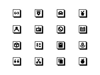 Neubrutalism Icons Set #7