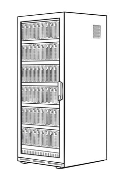 server rack cabinet outline clip art preview