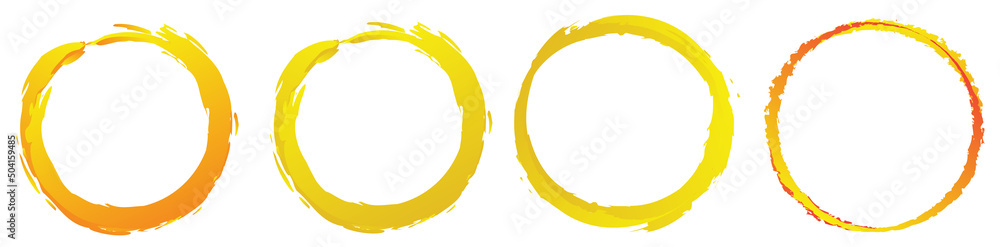 Poster Grungy, textured circle element. Circular splatter shape