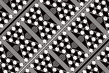 Digitally designed fabric oblique pattern in black, white or monochrome tones, used for embroidery and weaving in the apparel industry.