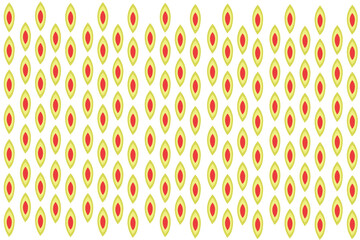 Digitally designed fabric patterns in bright colors for use in textiles. Embroidery patterns come from natural shapes like leaves.