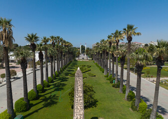 Izmir City Centre Drone Photo, Aegean Region/Konak Square Izmir, Turkey