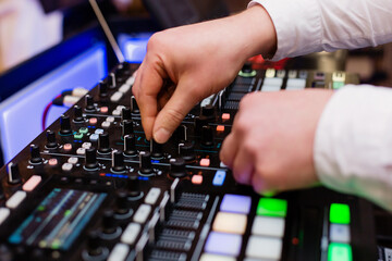 DJ remote to control the sound while recording music or playing songs.