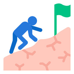 challenge yourself flat icon