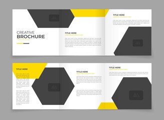 Square trifold business template for company profil
