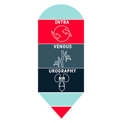 IVU intravenous urography acronym. business concept background.  vector illustration concept with keywords and icons. lettering illustration with icons for web banner, flyer, landing page