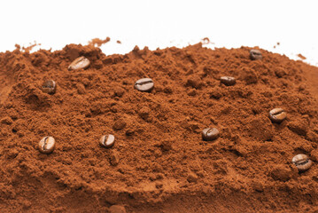 Instant coffee isolated on a background.