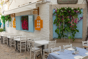 Alacati Streets in the Summer Season, Cesme Izmir, Aegean Region, Turkey
