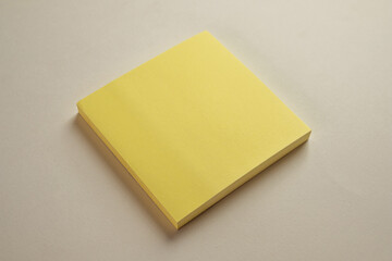 Yellow Stack Sticky note on white background.