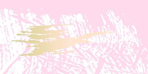 Obraz premium Abstract vector grunge patina effect pastel colored gold texture. Isolated paint strokes under clipping mask for easy editing. 