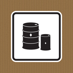 Chemical Drums Black Icon White Background