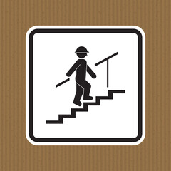 Stairway Sign On White Background