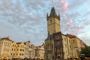 Fototapeta premium Old Town Square of Prague with the Old Town Hall, Czech Republic