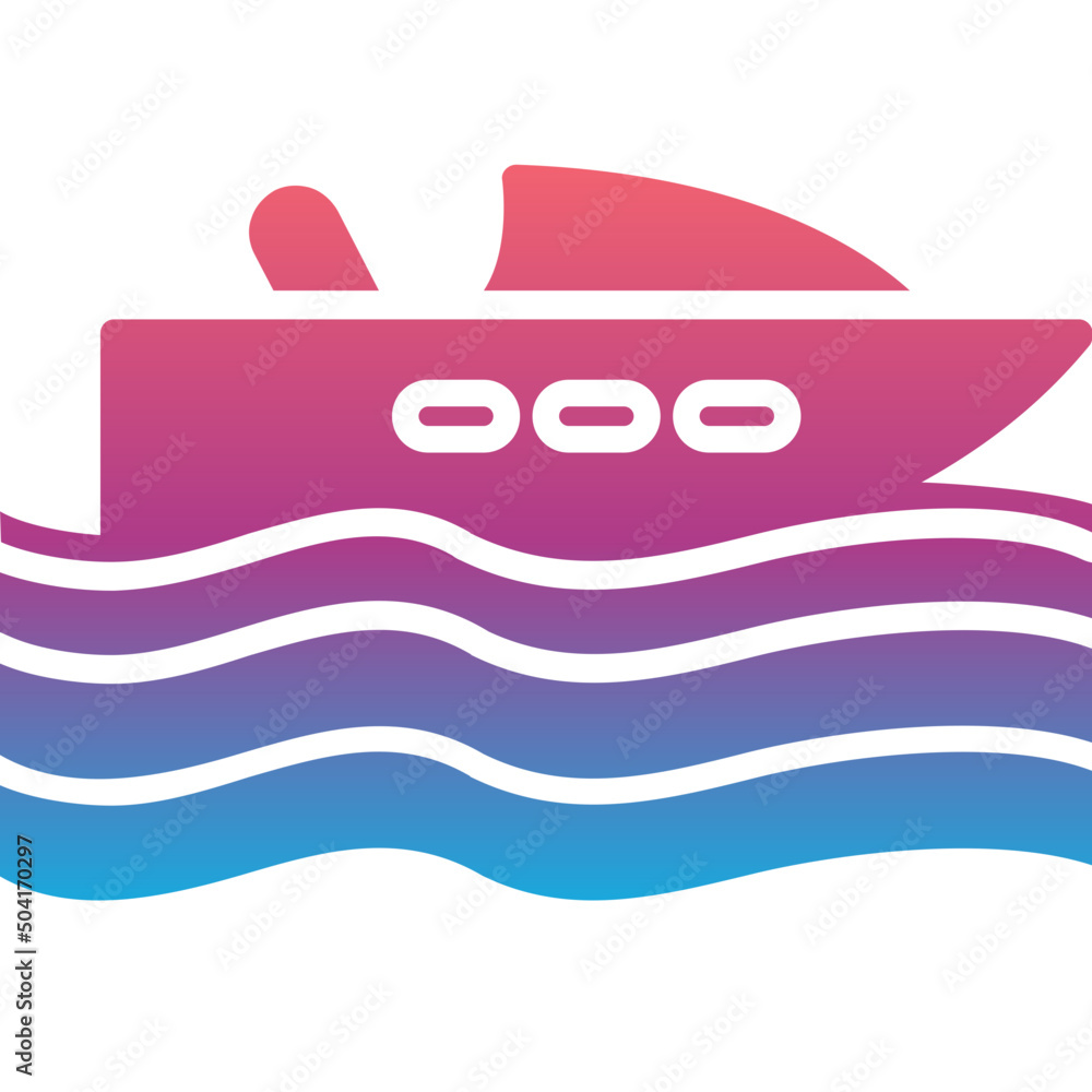 Sticker Boat Icon 