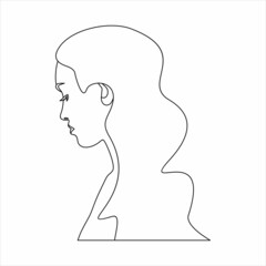 User Icon - Woman Female Vector Profile Avatar. Symbol illustration