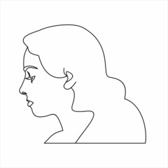 User Icon - Woman Female Vector Profile Avatar. Symbol illustration