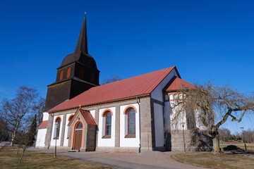 Fototapeta na wymiar Tuna church old building in Sweden