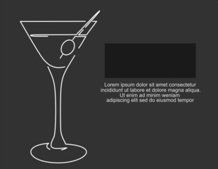 martini glass with olives