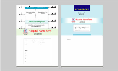 template design, ECG Report Design, Hospital report, graphics design