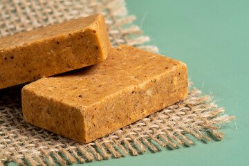 Peanut candy on a green background, eat in June Parties