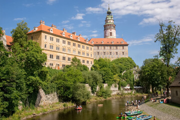 Fototapeta na wymiar View of Český Krumlov over the river, Czech Republic