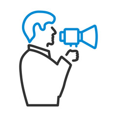 Icon Of Man With Mouthpiece