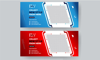 facebook cover, facebook banner template