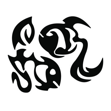 Celtic zodiac tattoo on white background
