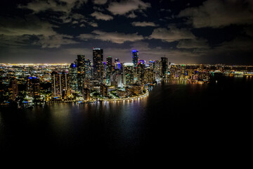 Miami City Skyline facing Brickell, Harbour and Downtown.