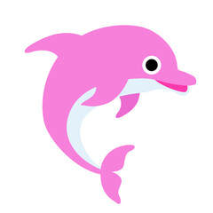 POPでかわいいピンクのイルカ