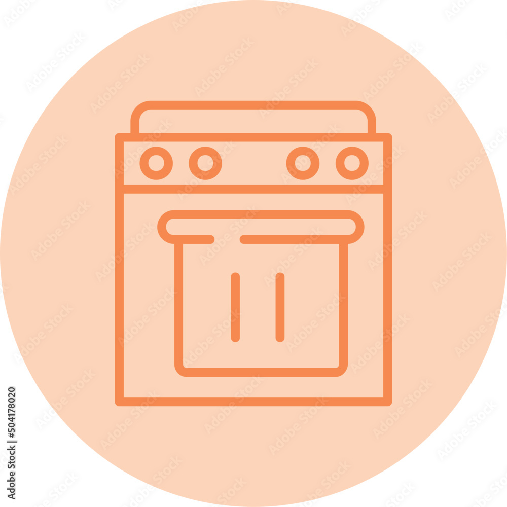 Canvas Prints Gas Stove Icon 