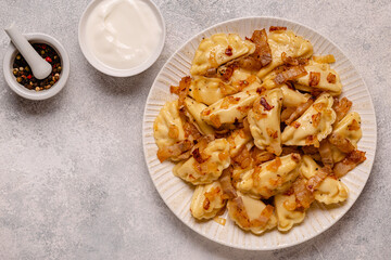 Dumplings, filled with mashed potatoes.