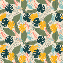plant abstract seamless pattern illustration. patterns for textile fabrics or paper.
