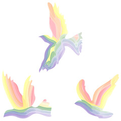 Rainbow bird of freedom.The symbol is LGBT. vector