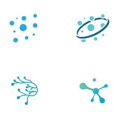 Neuron logo or nerve cell logo with concept vector illustration template.