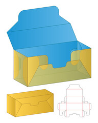 Box packaging die cut template design. 3d mock-up